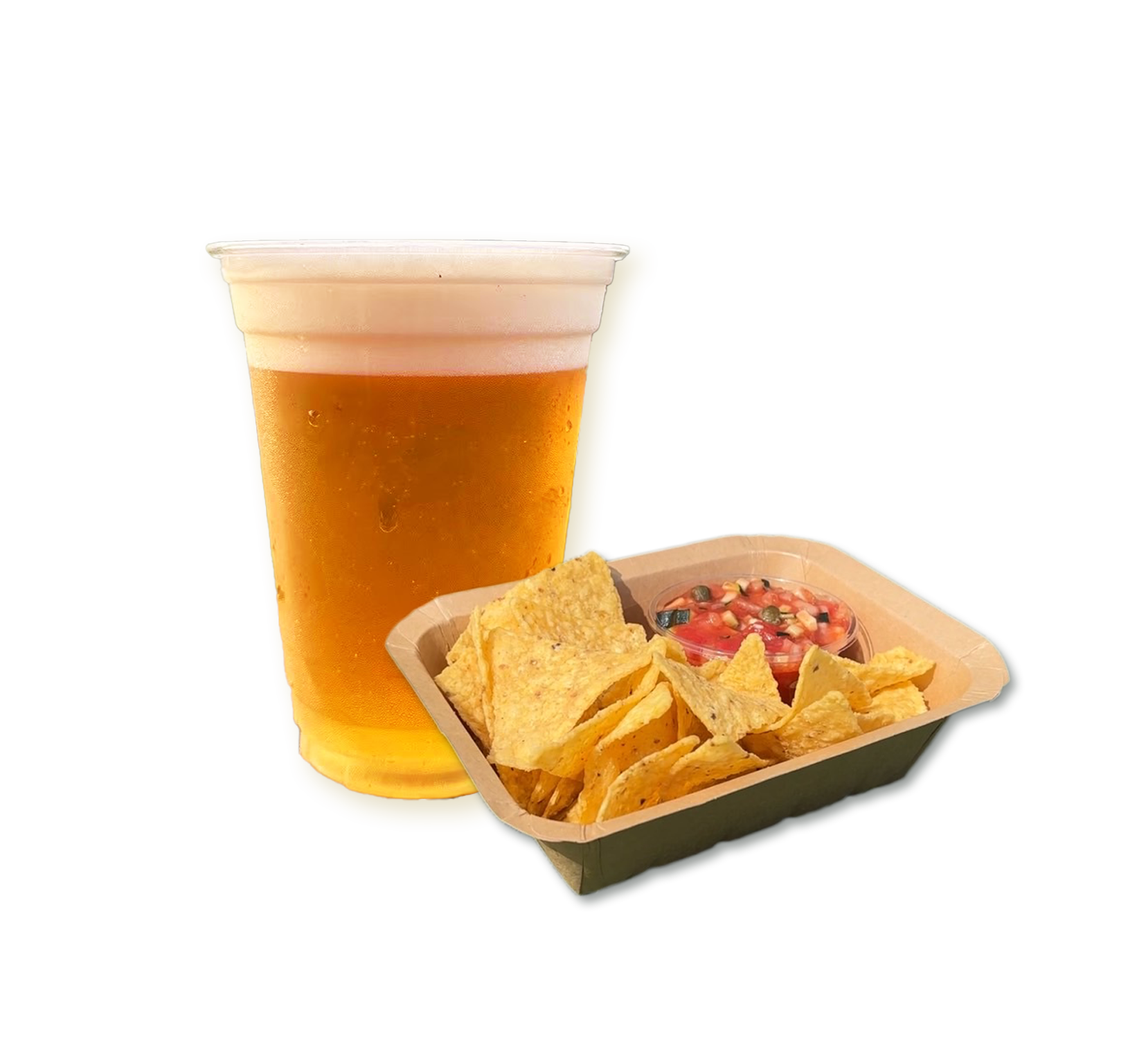 生ビールとチップス